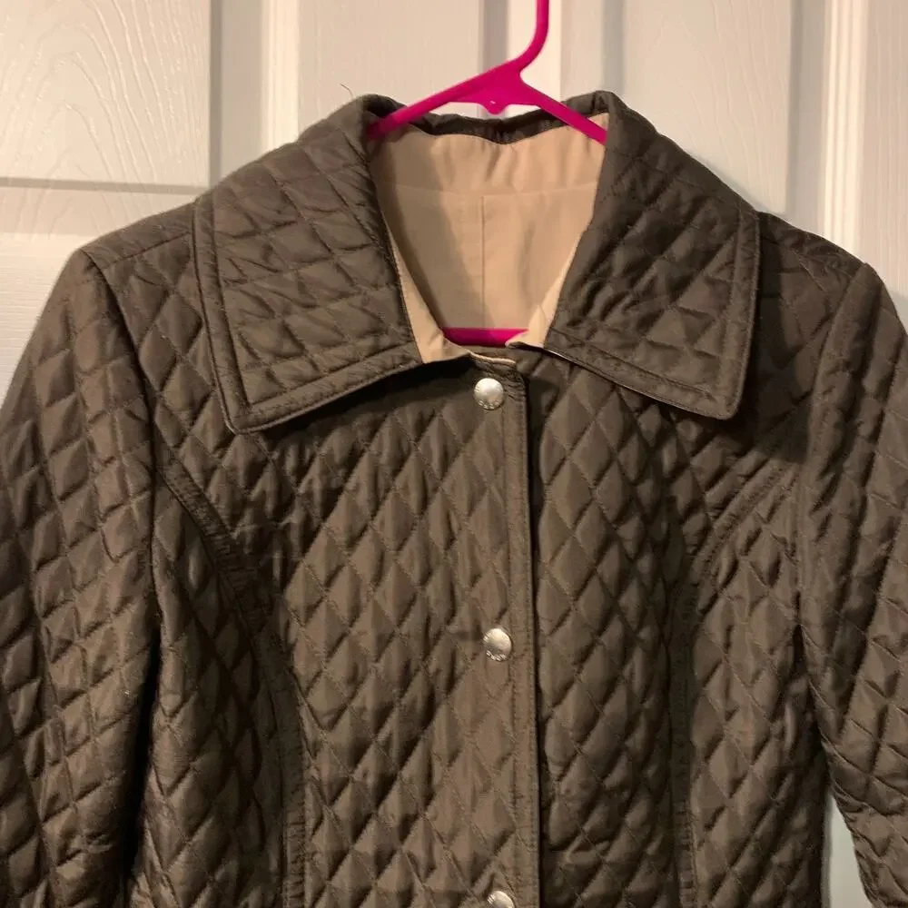 Michael Michael Kors Women's Quilted Reversible Jacket Size XS Black Preppy